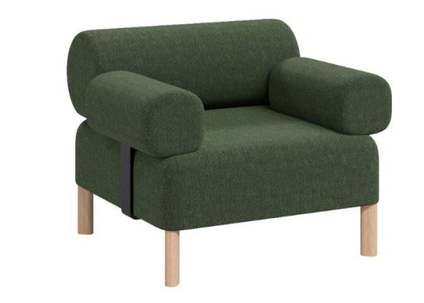 PEBBLE SINGLE-2 ARM REST-GREEN